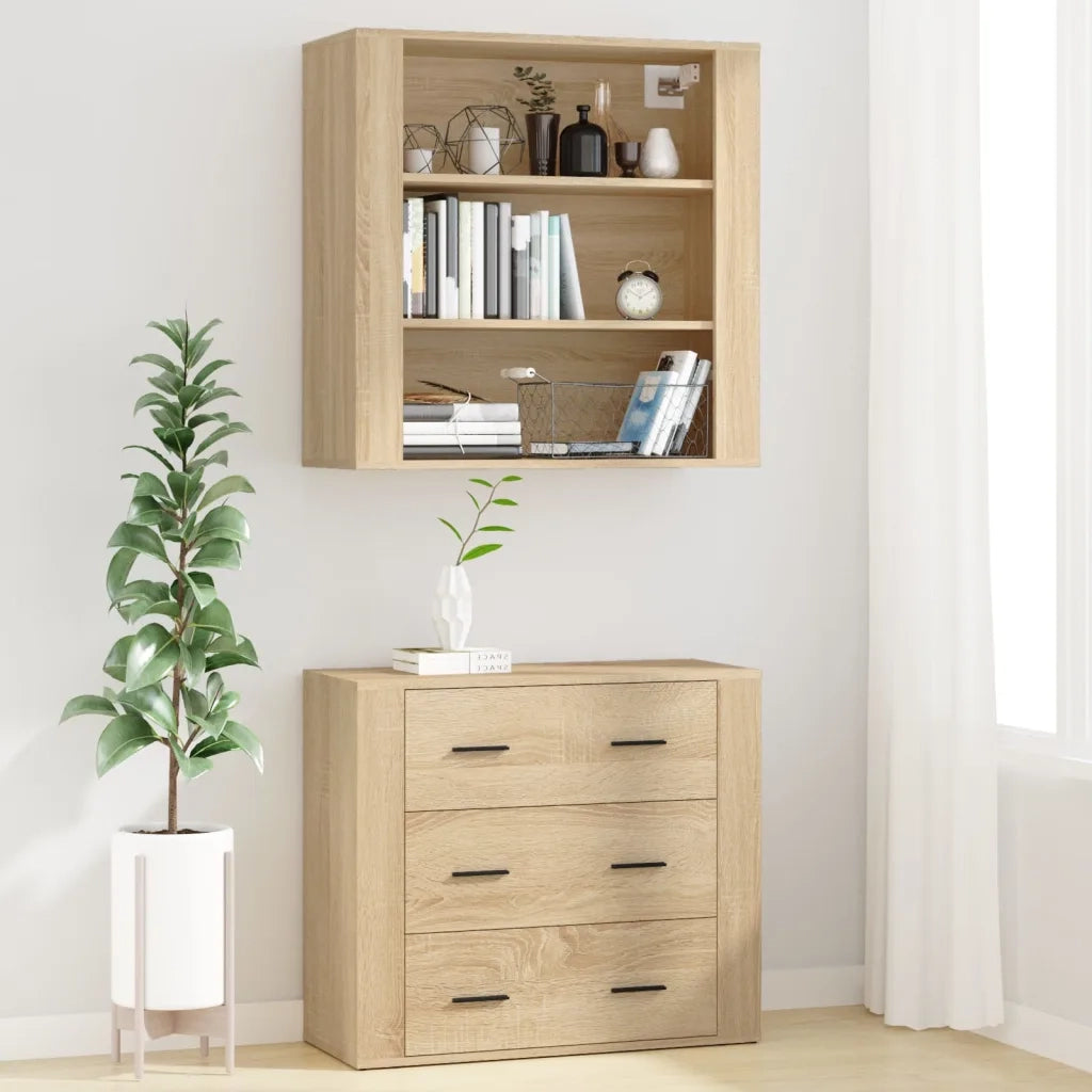 Credenza-Buffet-Armadio da cucina Rovere Sonoma in Legno Multistrato 141703