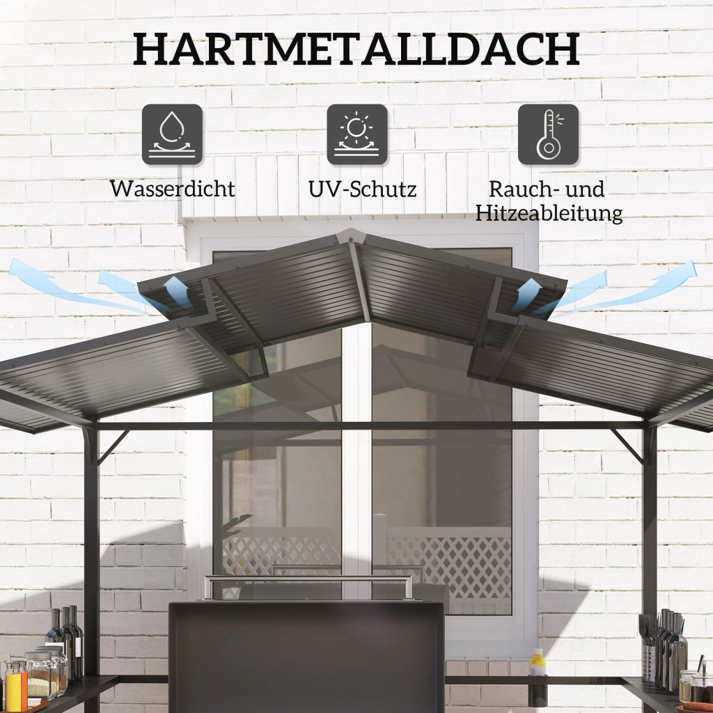 Gazebo da giardino ¨C Zephmum ¨C Grigio antracite 250x160x250 cm