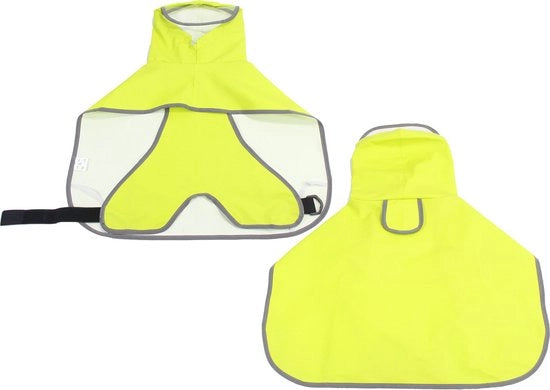 Reggiseno per cani con cappuccio - Impermeabile reggiseno per cani - Reggiseno trasparente con bordo - Reggiseno con cappuccio e regolazione della cintura - Adatto per cani piccoli, medi e grandi