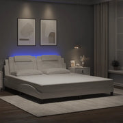 Giroletto Viana con LED senza Materasso Bianco 180x200 cm 3214037