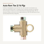 Freni a T per tubo 3/16" - forma T - 3 viti a manovella - unione corta M10 - qualità affidabile - freno a mano