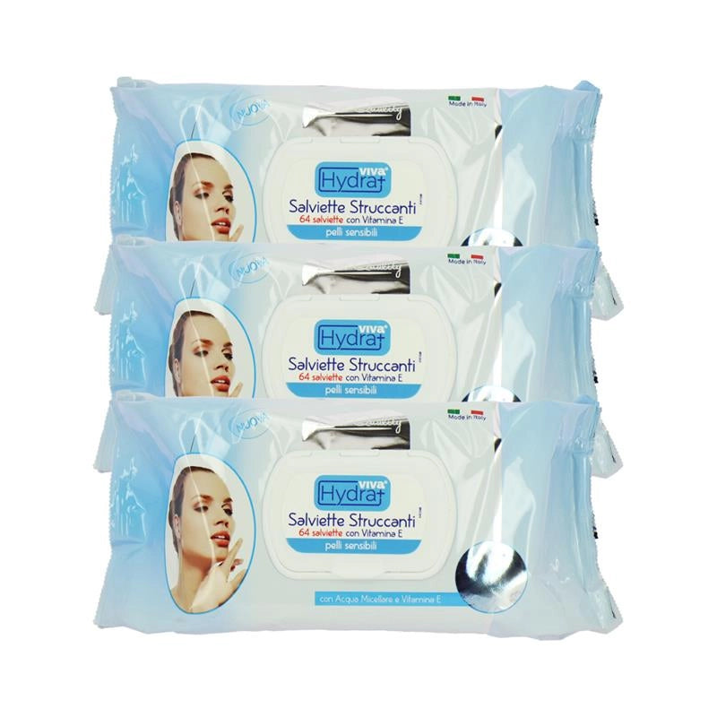 MAURY'S KIT 3CF SALVIETTE DETERGENTI UMIDIFICATE STRUCCANTI PER PELLI SENSIBILI