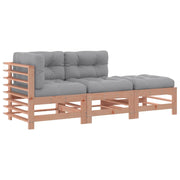 Set Divani Giardino 3pz | Set Salotto da Giardino con Cuscini Legno Massello di Douglas