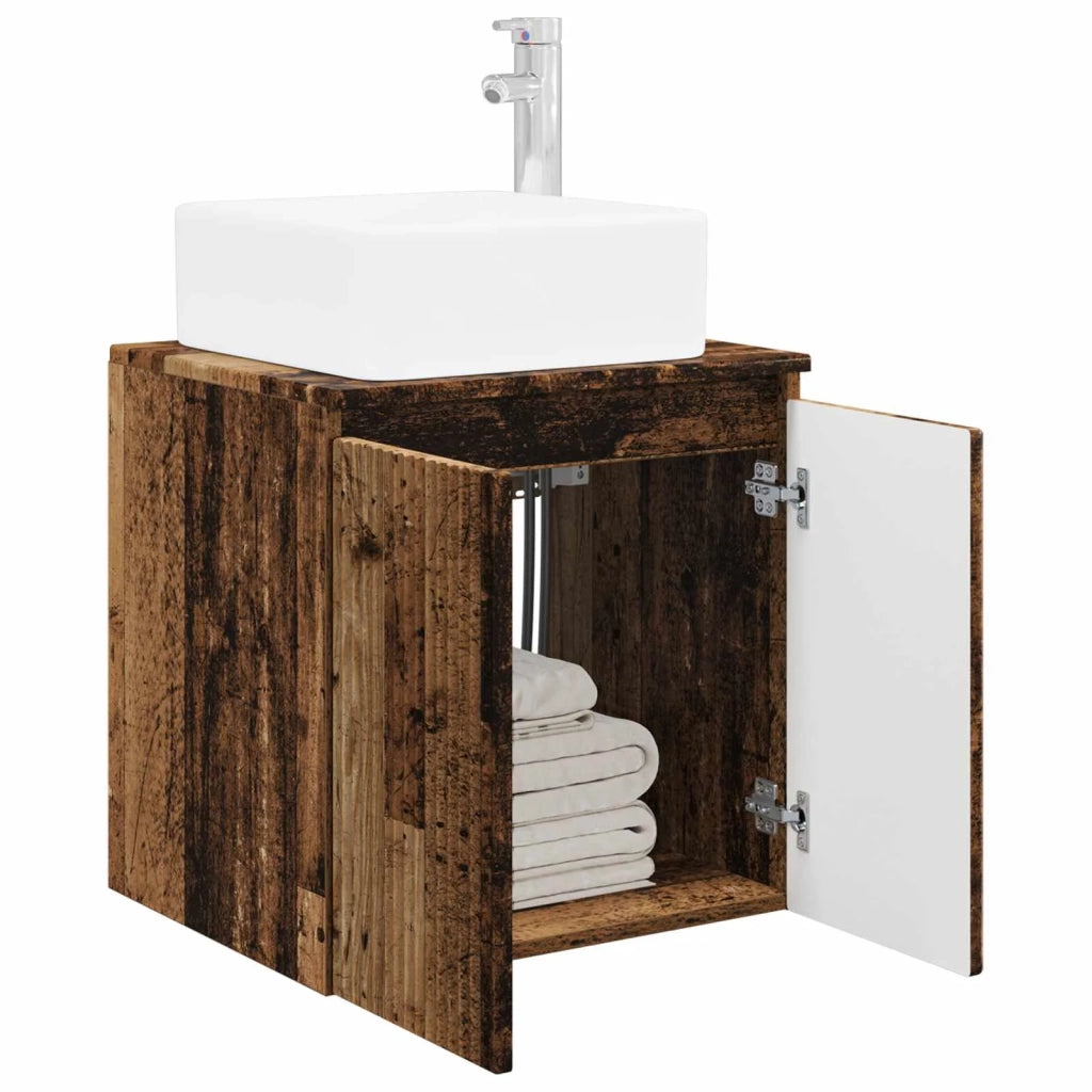 Mobile Lavabo da Parete Legno antico 49,5 x 41 x 63 cm 890410