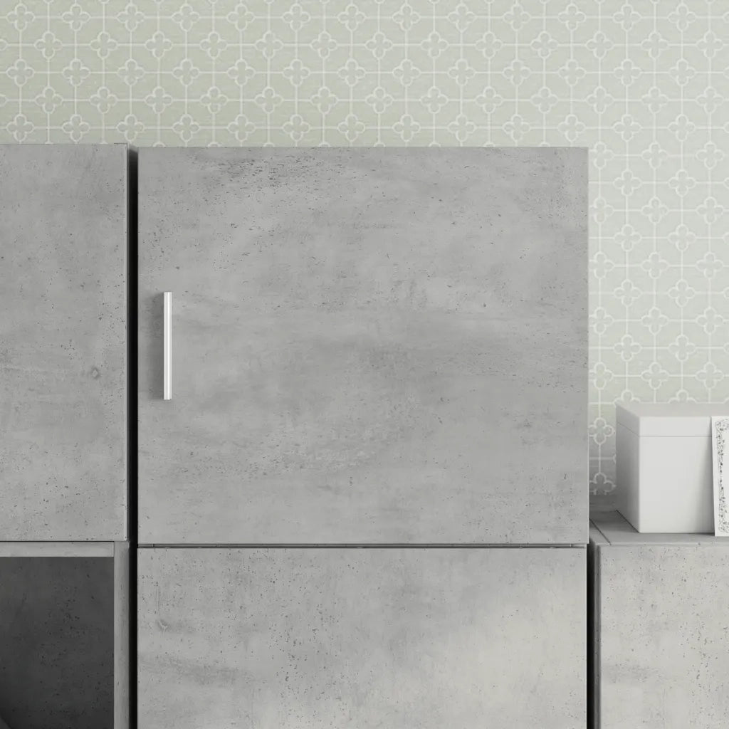 vidaXL Mobile a Parete Grigio Cemento 45x42,5x40 cm Legno Multistrato