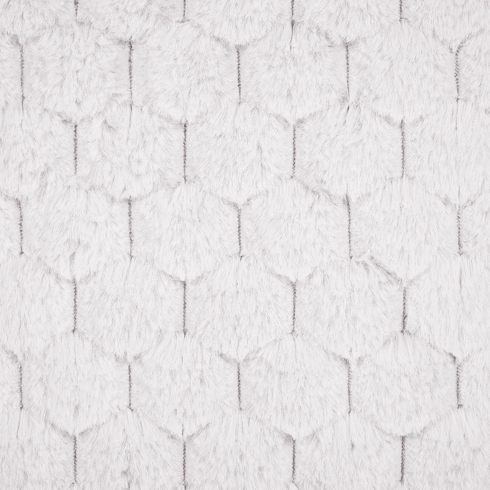 Set di 2 cuscini in ecopelle bianco con motivo a nido d'ape 43 x 43 cm soggiorno camera da letto
