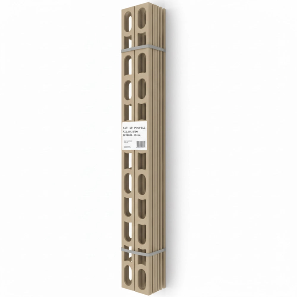 Profili in alluminio verniciato colore seta 134 a l per finitura parete proangle *** pezzi 10 pz, confezione 1