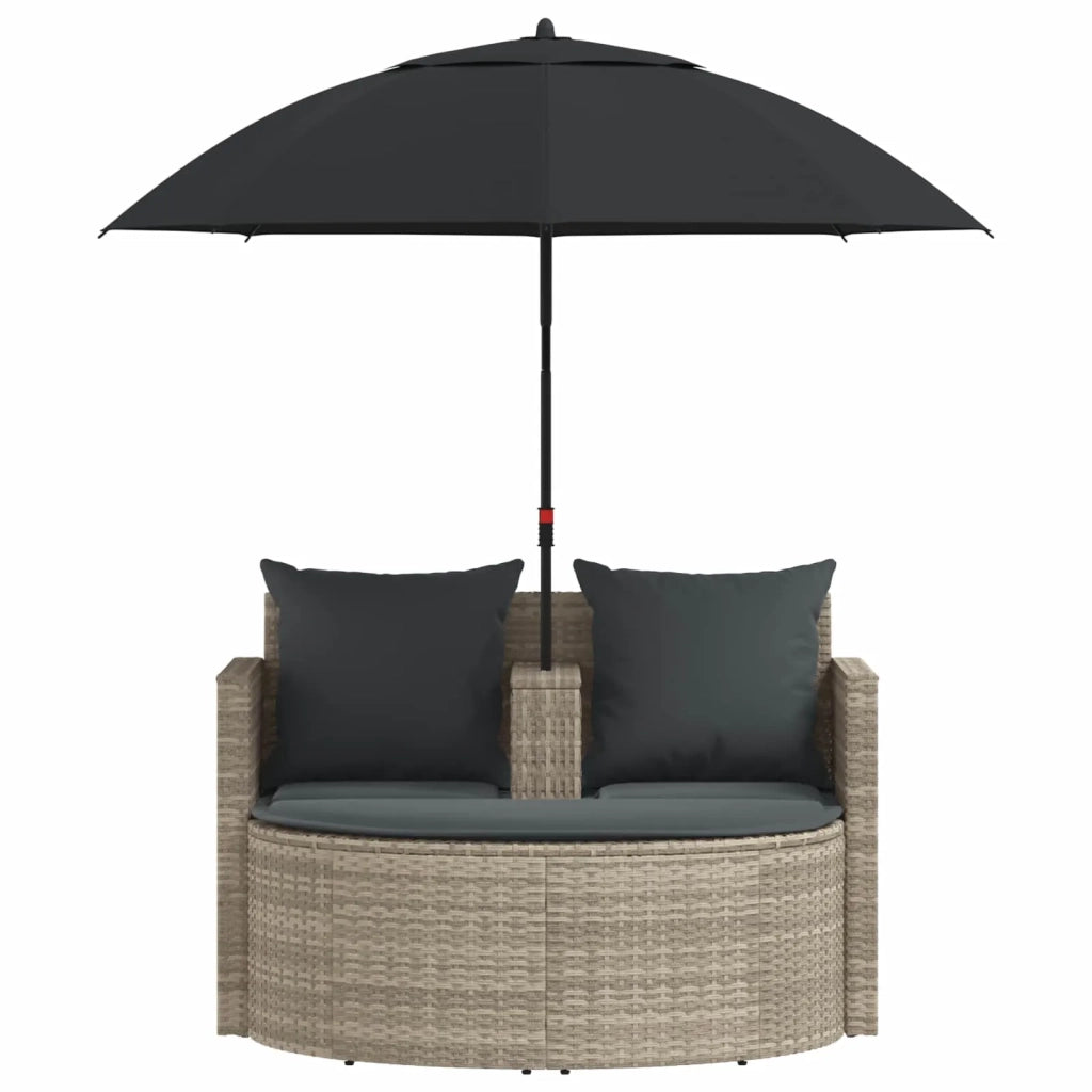 Divano da giardino 8 pz polyrattan Grigio chiaro e grigio scuro 42025901