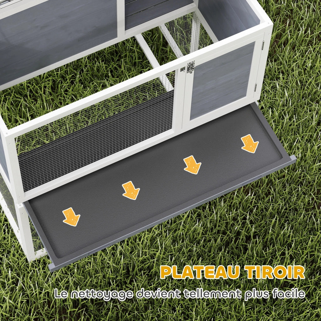 Gabbia per conigli a 2 piani ¨C Minimal ¨C 98x95x102,5cm grigio
