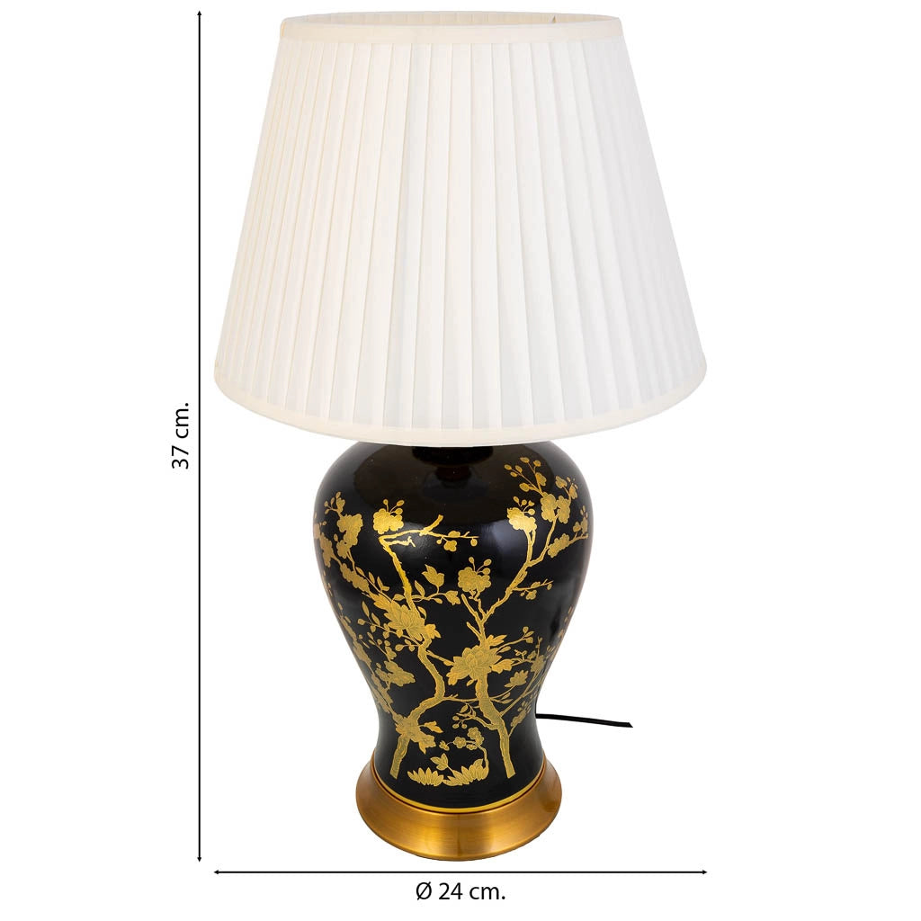 Lampada da tavolo in ceramica nero D24x37