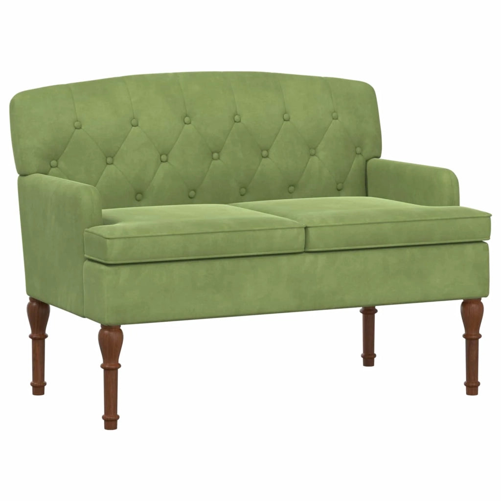 Loveseat con bottoni imbottiti Verde chiaro 111 x 65 x 79 cm 42041846