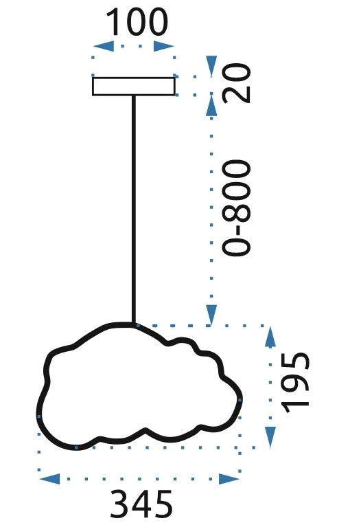 Lampada Pensile Nuvoletta Pensile Grigio