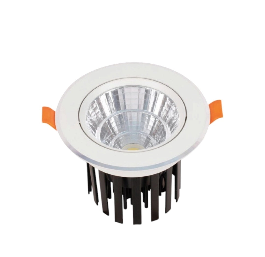 Faretto Tondo Orientabile ad Incasso per Soffitto LED per Cartongesso 12W 1080 lumen , Luce Calda , Fredda , Naturale Colore della luce: Luce calda