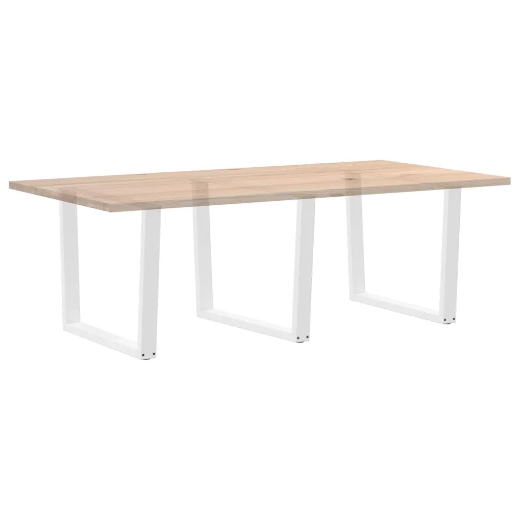 Gambe per tavolo da pranzo a forma di V 3 pz bianche 100x(72-73,3) cm in acciaio
