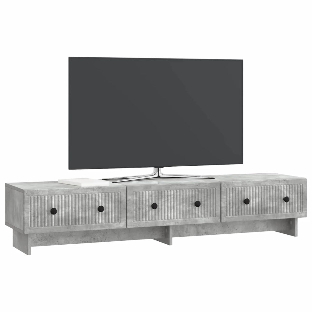 Mobile TV con cassetto-Credenza per TV Grigio Cemento 147 x 34,5 x 30 cm 689686