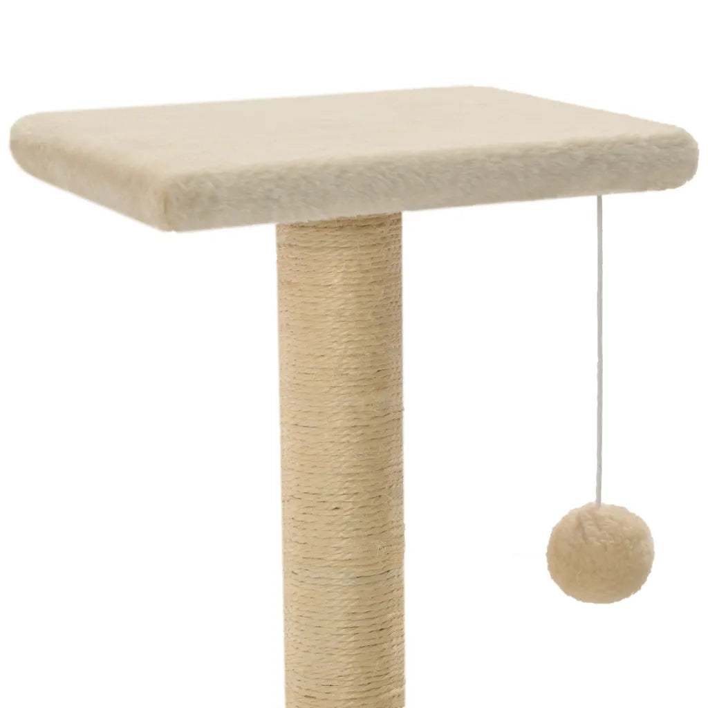 Albero per Gatti con Tiragraffi Sisal 65 cm Beige 170548
