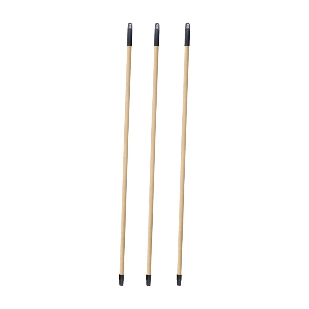 KIT SET 3 PZ MAURY'S MANICO PER SCOPA REALIZZATO IN LEGNO DA 130 CM