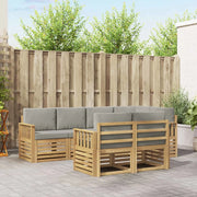 Set di divani da esterno 7 pcs Bianco e Grigio Chiaro