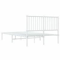 Giroletto con Testiera Metallo Bianco 120x190 cm 350928