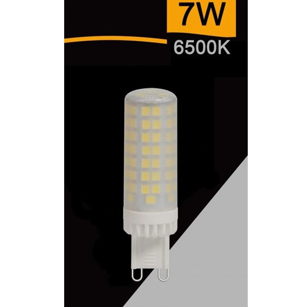 Trade Shop - Lampadina Tubolare Led G9 7 Watt 770lm Luce 4000k 3000k 6500k Sparac-g9-7w-ce2-n - -bianco Freddo      -