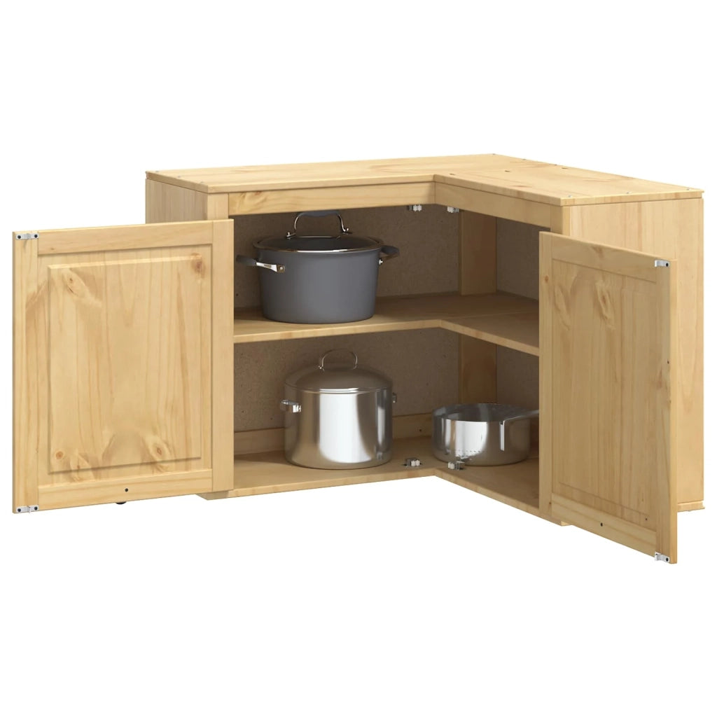Pensile da cucina | Armadietto SKI Marrone Miele 80 x 80 x 60 cm Pino massello