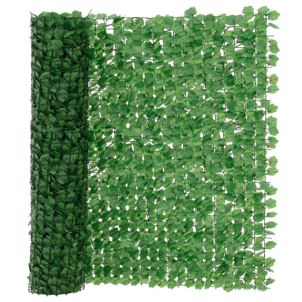 Recinzione con foglie frangivista poliestere plastica filo 300 x 150 cm verde 03_0001444