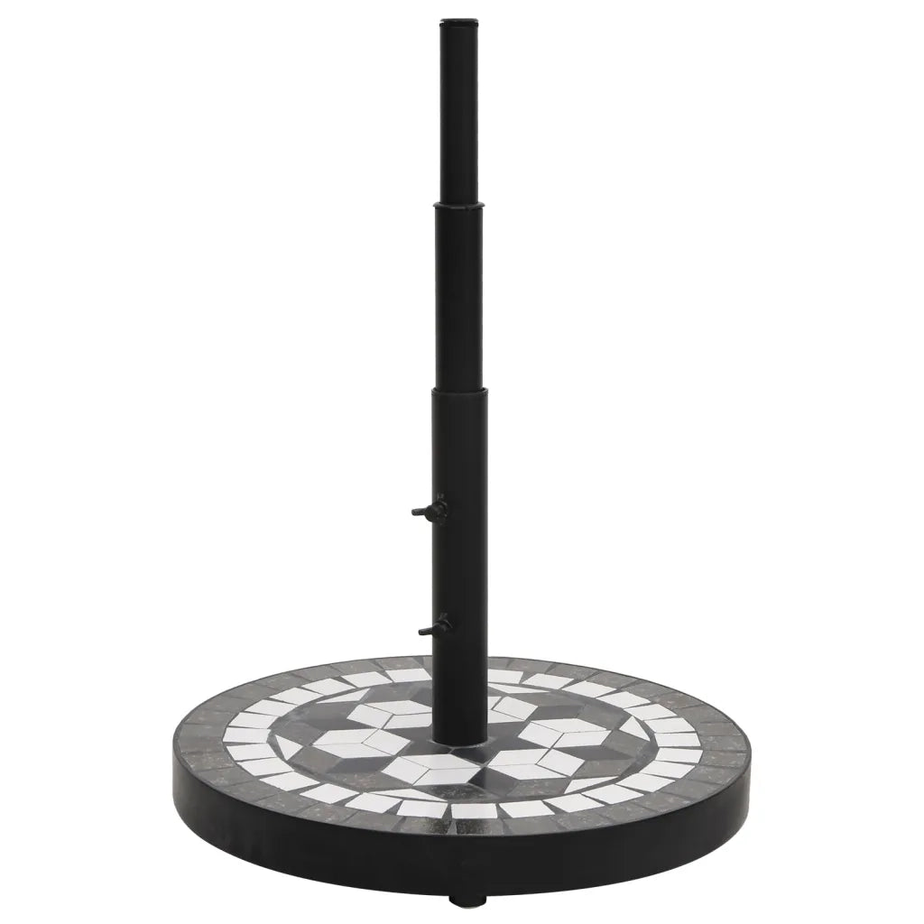 Base per Ombrellone Nero e Bianco Rotonda 12 kgcod mxl 127649