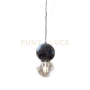 MELINA-S1 NP Sospensione 1 luce con sfera nero perla e lampadina E27 inclusa senza base