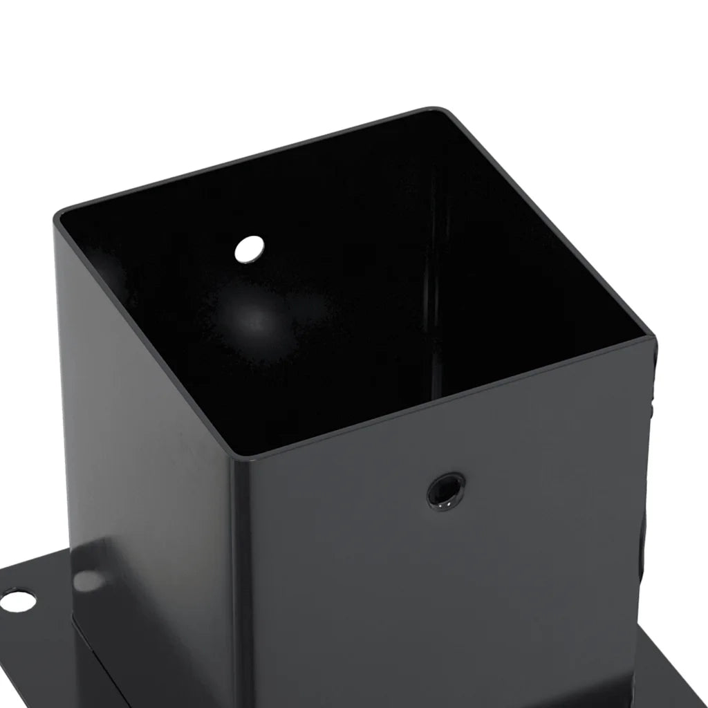 vidaXL Basi per Pali Quadrati 4pz 121x121mm Acciaio Verniciato Polvere