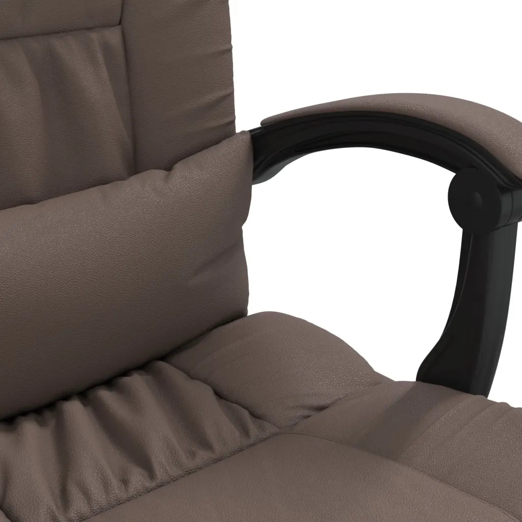 Poltrona da Ufficio Reclinabile Marrone in Similpelle cod mxl 17163