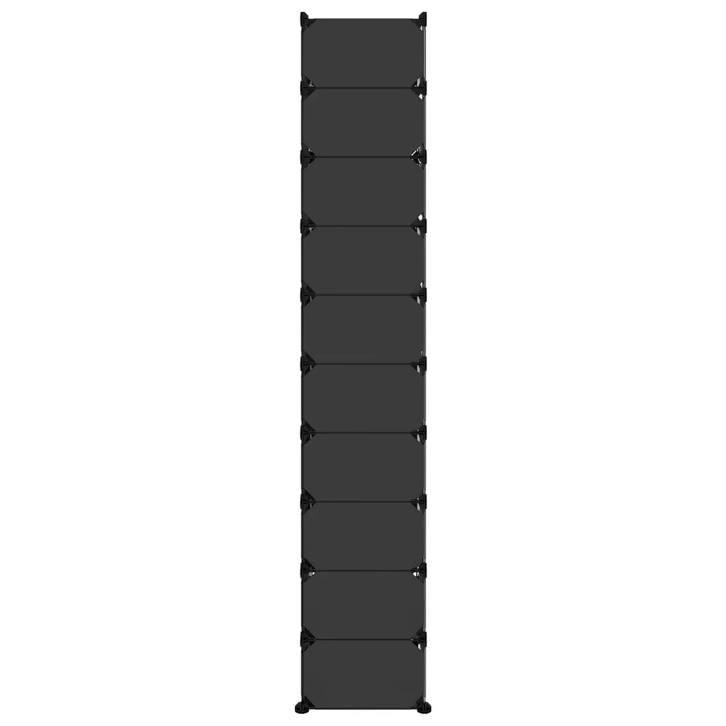 Scarpiera Nera 44x32x174 cm in PP cod mxl 77166