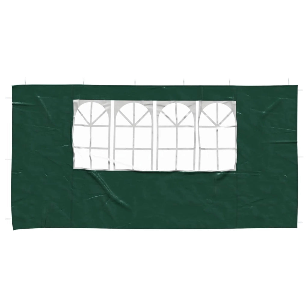 Parete per tenda da festa 2 pcs 400 x 195 cm Verde PE e Acciaio