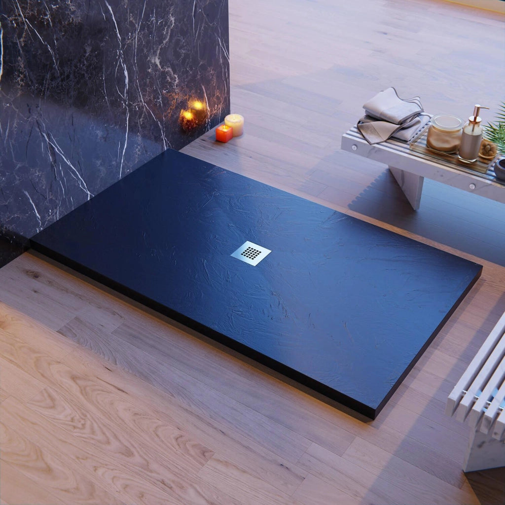 Piatto Doccia in Pietra 80x120 cm Bonussi Ardesia Stone Central Nero