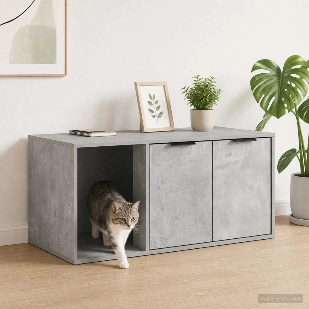 Mobile per gatti Grigio Cemento 100 x 49 x 45 cm 8014754