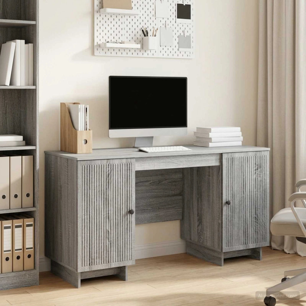 Scrivania Sonoma grigio Legno ingegnerizzato 142,5 x 50 x 75 cm 3414573