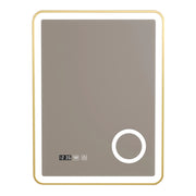 Specchio decorativo moderno a LED per il bagno 80 x 60 cm oro 03_0010167