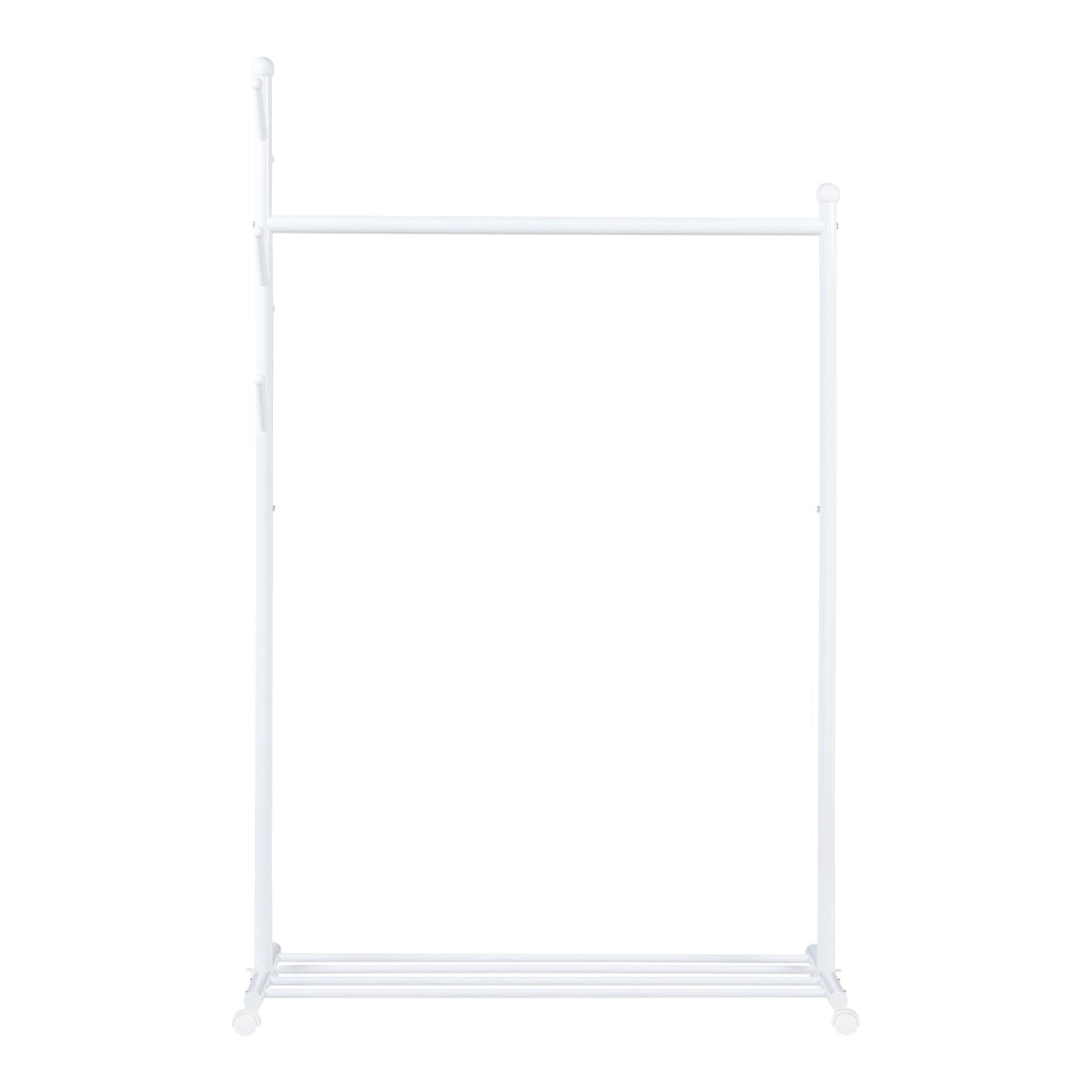 Stand Appendiabiti Snåsa con Rotelle 170x105x43 cm Metallo Bianco [en.casa]