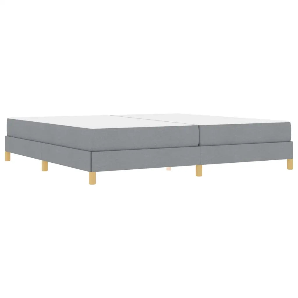 vidaXL Letto a molle Grigio chiaro e Marrone 200 x 200 cm