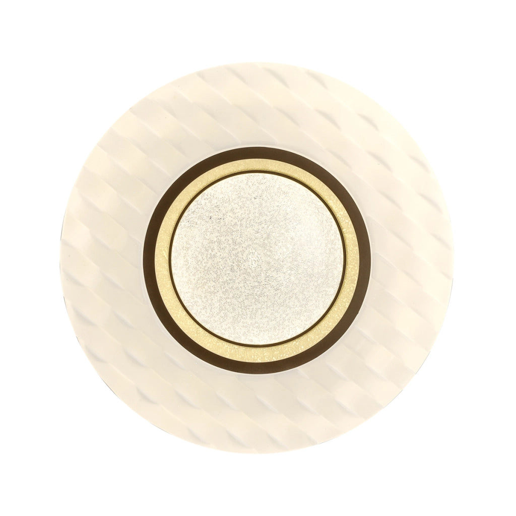 Plafoniera LED rotonda BUMI Italux bianco oro Ø38 24W