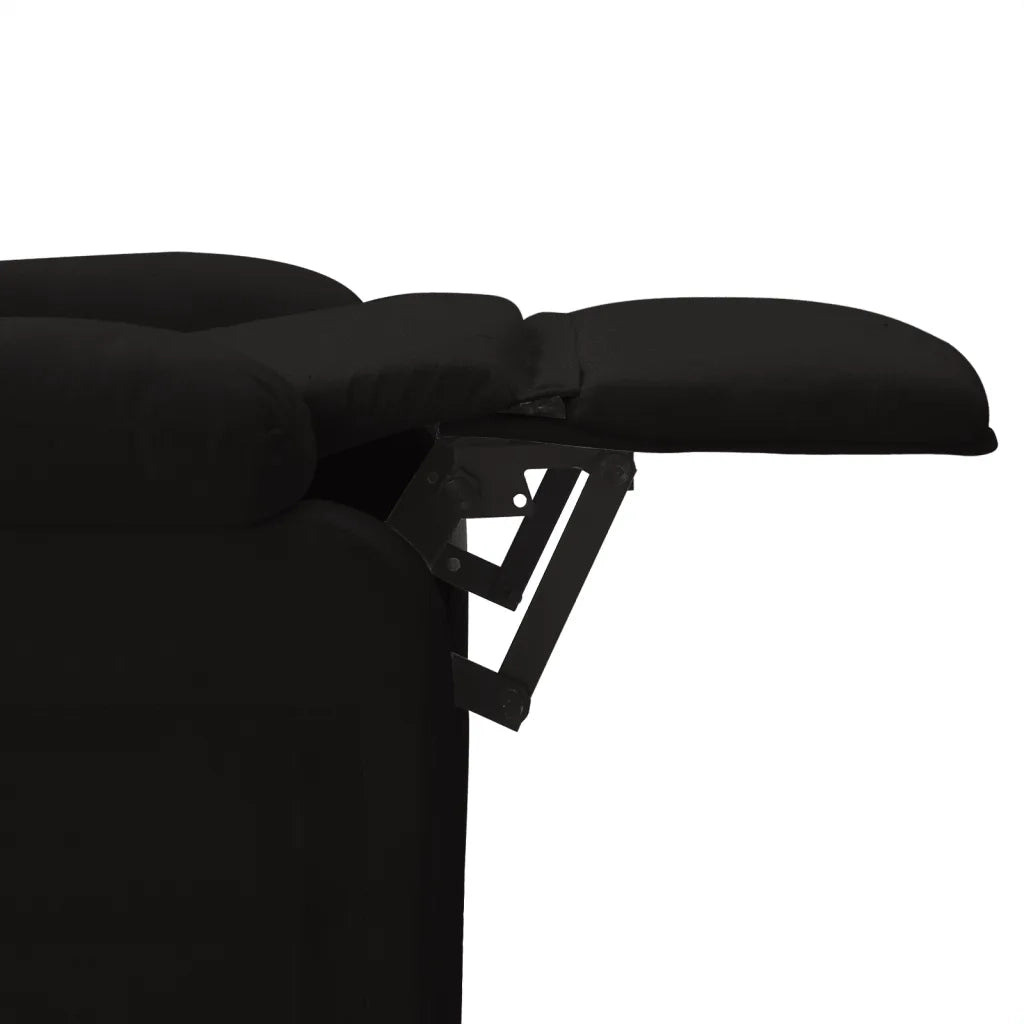Poltrona Reclinabile in Tessuto Nero 344892
