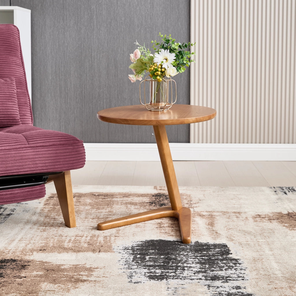 Tavolino Rotondo in Legno Massello per Salotto ¨C MINIMAL ¨C Design Moderno