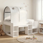 Letto con Tunnel 4 pcs Bianco Legno ingegnerizzato 3423503
