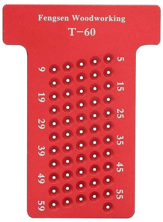 Liniale T-tipo Sgorbio - Resistente allo Sfregio & Duraturo - Rosso