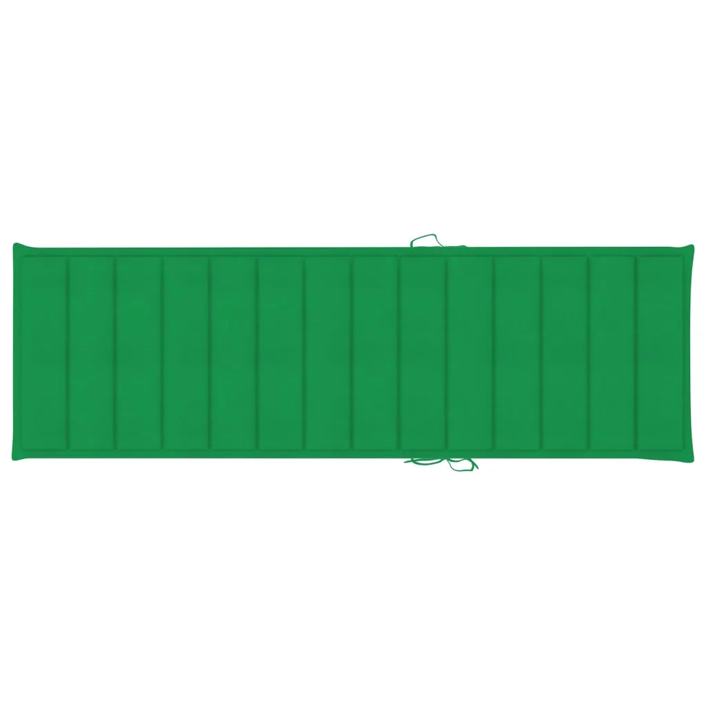 Lettino Prendisole Doppio e Cuscini Verdi in Pino Impregnato cod mxl 24173