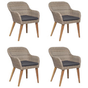 Set Mobili da Pranzo per Giardino 5 pz Marrone 3068774