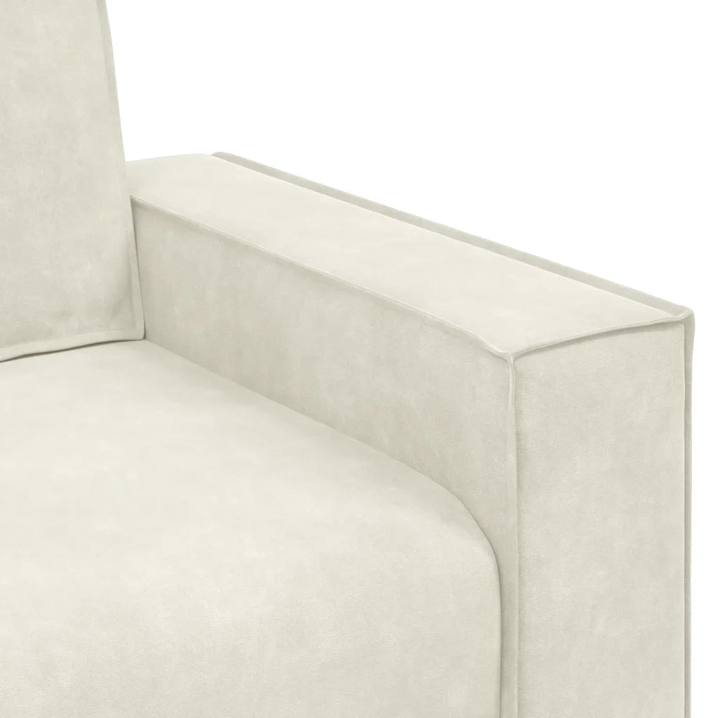 Set di Divani 2 pz con Cuscini Crema in Velluto 3324708