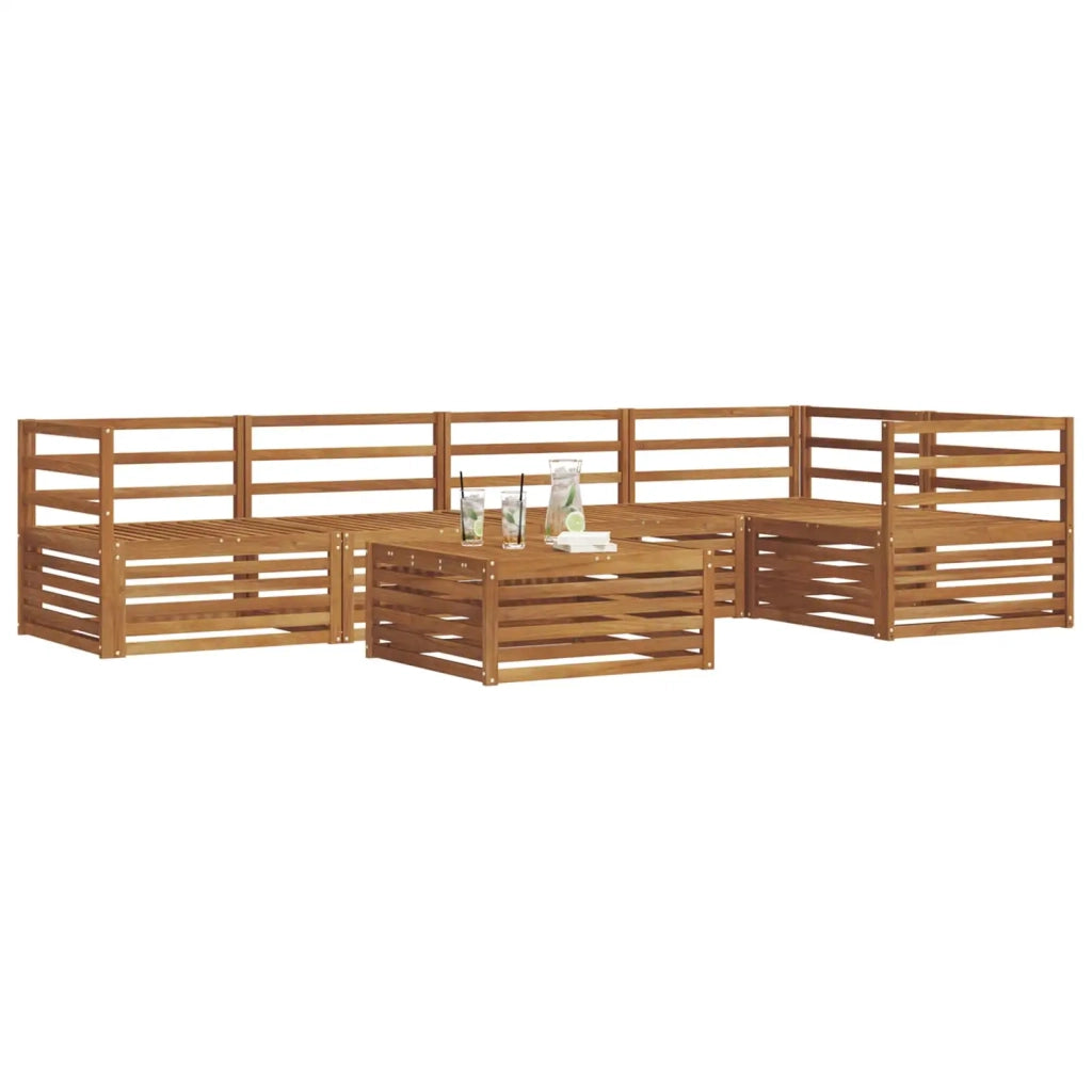 Set di divani da esterno 6 pcs Naturale