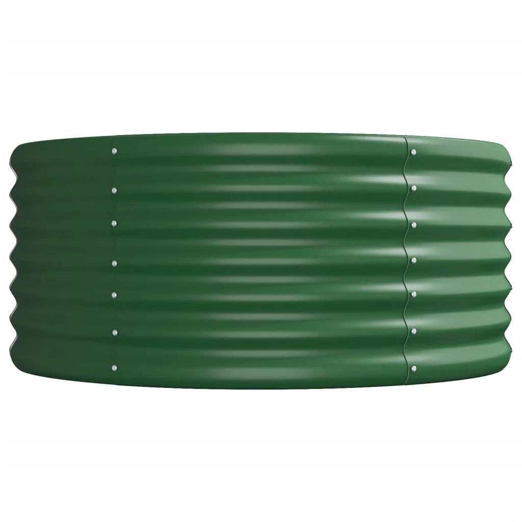 Fioriera rialzata per piante e fiori adatta per terrazze e giardini in acciaio verniciato a polvere 620 x 80 x 36 cm verde 02_0039683