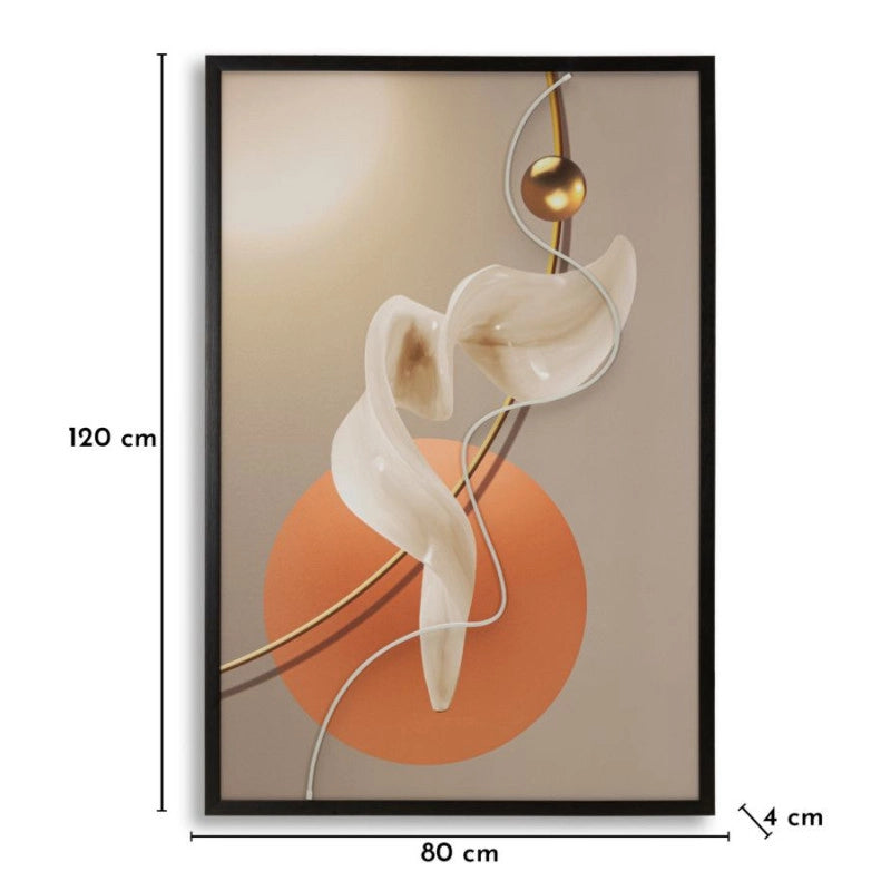 Stampa Con Led Su Tela Abstract -a- cm 80x4x120