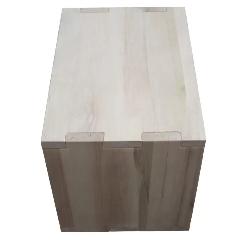 comodino 2 cassetti legno massello grezzo 55x38x46 (3214) - Mobili 2G